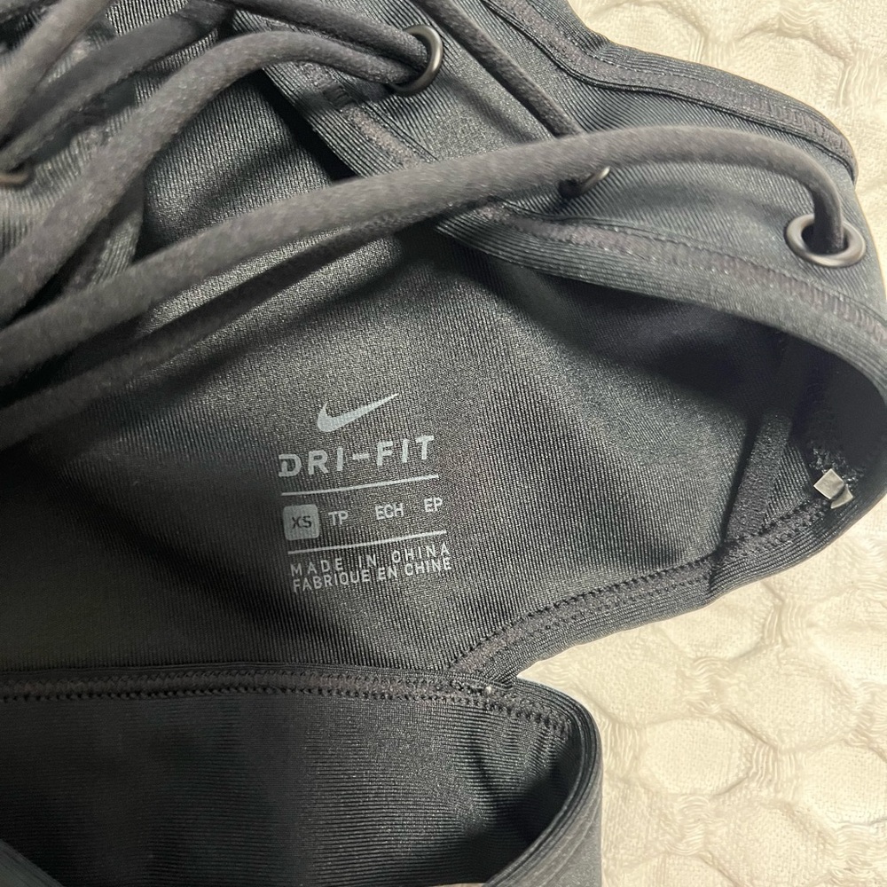 Nike Black Classic Dri-Fit  Lace-Up Back Swoosh Sports Bra - Picture 6 of 8